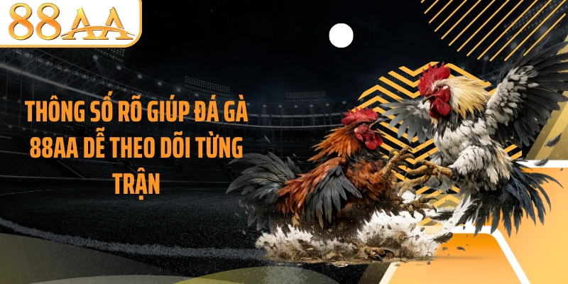 Thông số rõ giúp đá gà 88AA dễ theo dõi từng trận